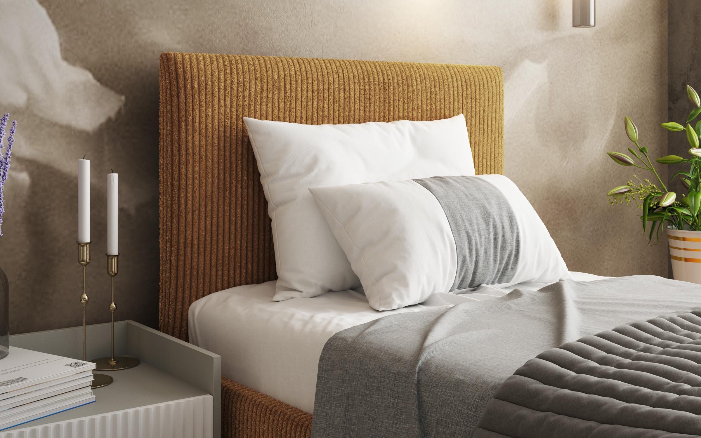 Bed for mattress 90/200 Elite, mustard  4